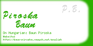 piroska baun business card